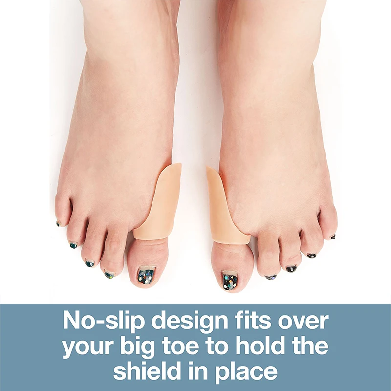 Pexmen 2/4 unidades protetor de joanete em gel almofadas e almofada para joanete para aliviar a dor no pé grande para esfregar e pressionar