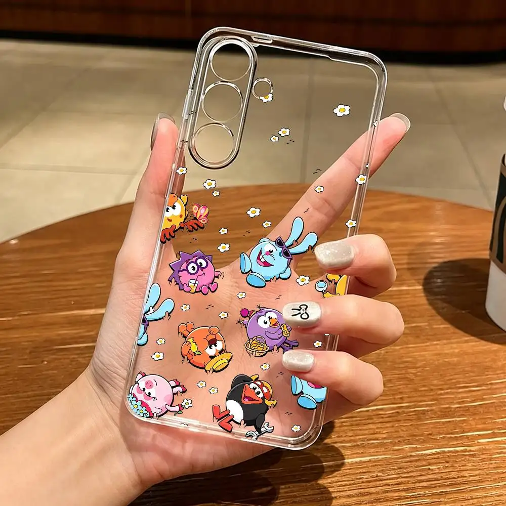Cute Cartoon Smeshariki  gift Phone Case Transparent Silicone Soft For SamsungA10,12,20,21S,30,31,40,50,51,52,70,71