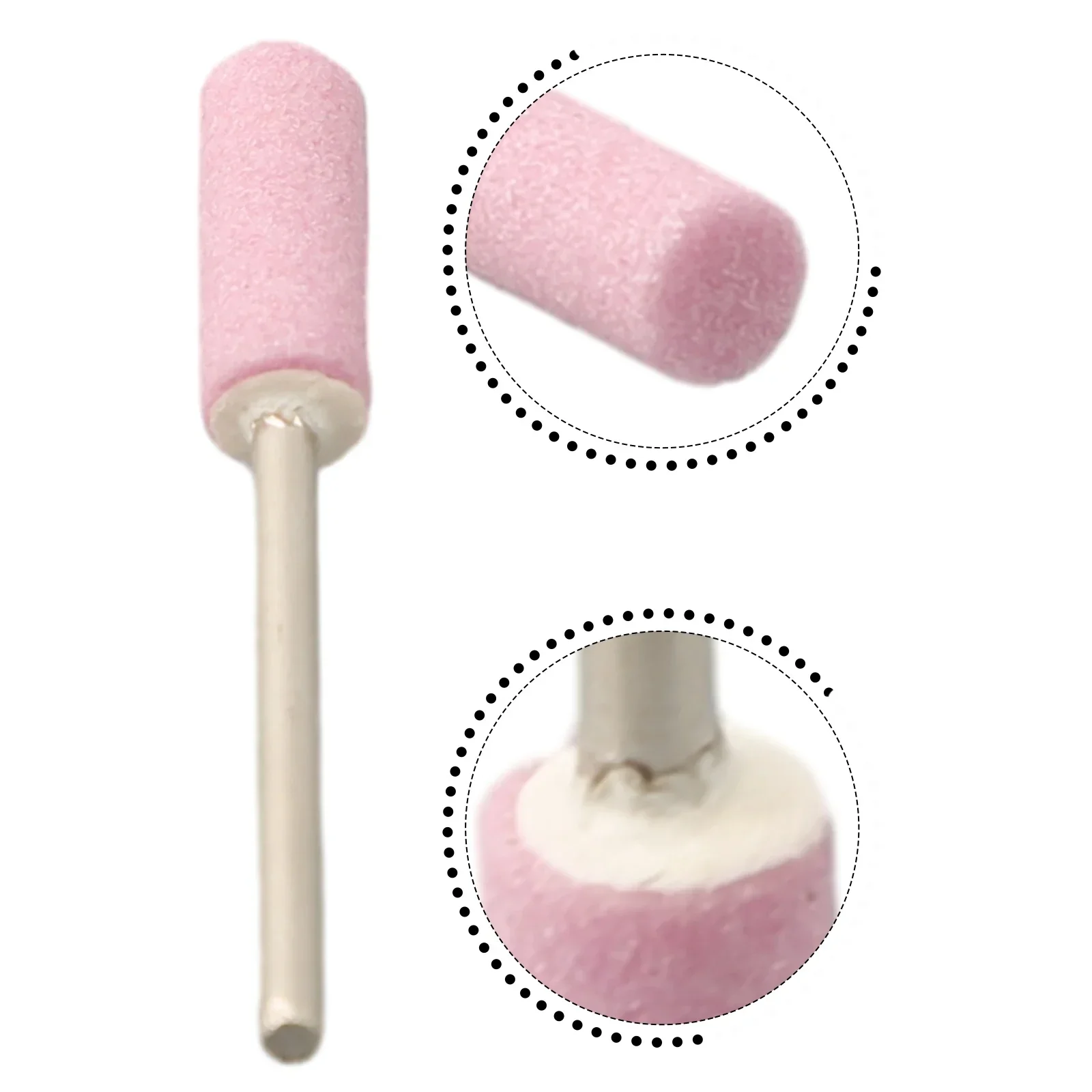 12Pcs Grinding  Wheel Head Abrasive Polishing Mounted Stone  For Rotary Tools Grinding Stone Wheel Head Tools Pink 2.35 Mm Shank