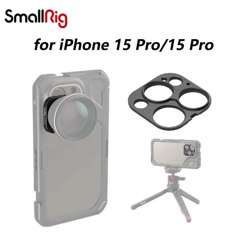 SmallRig T-Series Lens Back Mount Plate for iPhone 15 Pro/15 Pro Max Cage 4399,17mm 37mm Threaded Len Back Mount Plate 4394 4395