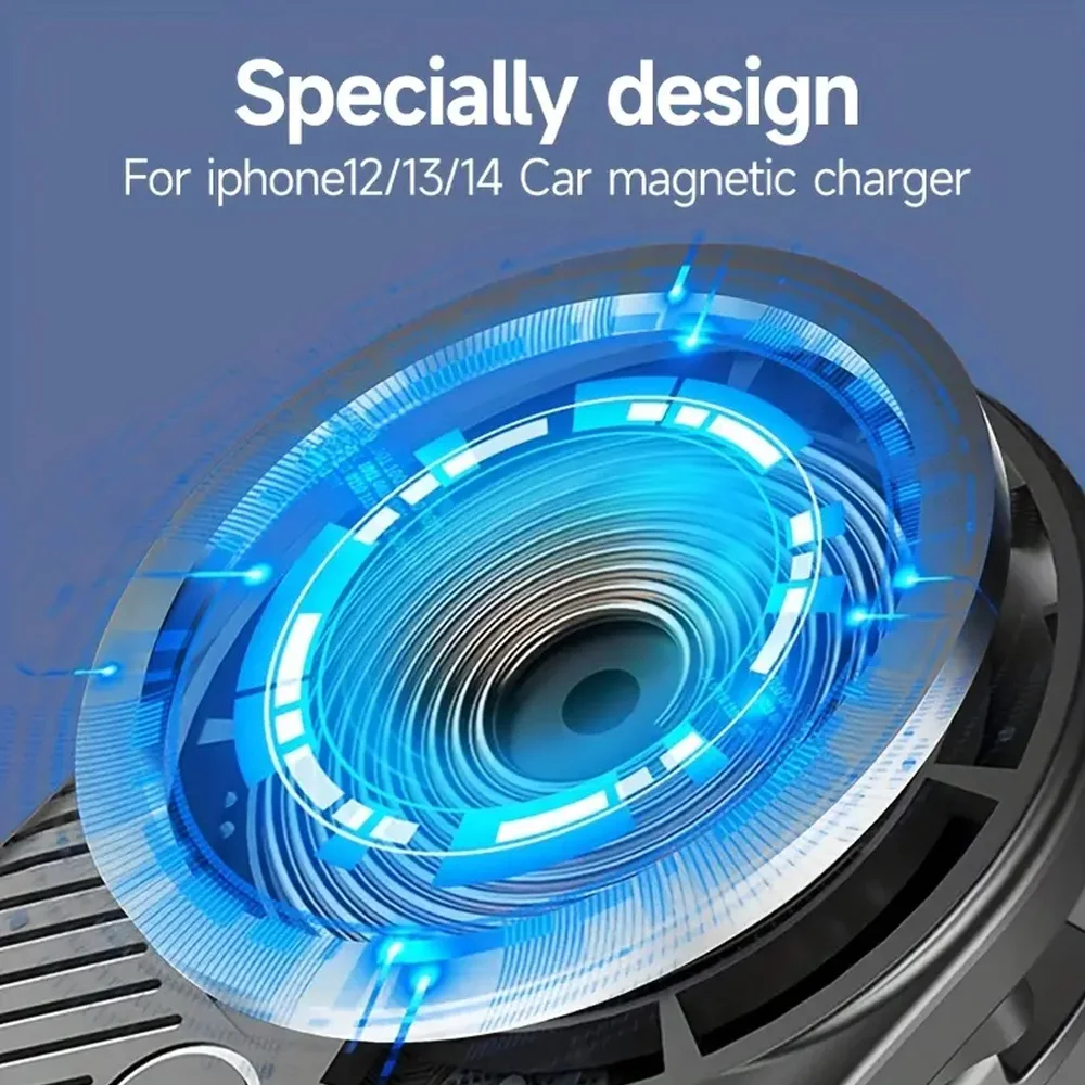 Magnetic Car Wireless Charger For Macsafe for iPhone 12 13 14 15 Pro Max Mini Air Vent Car Phone Holder Stand Fast Car Charging