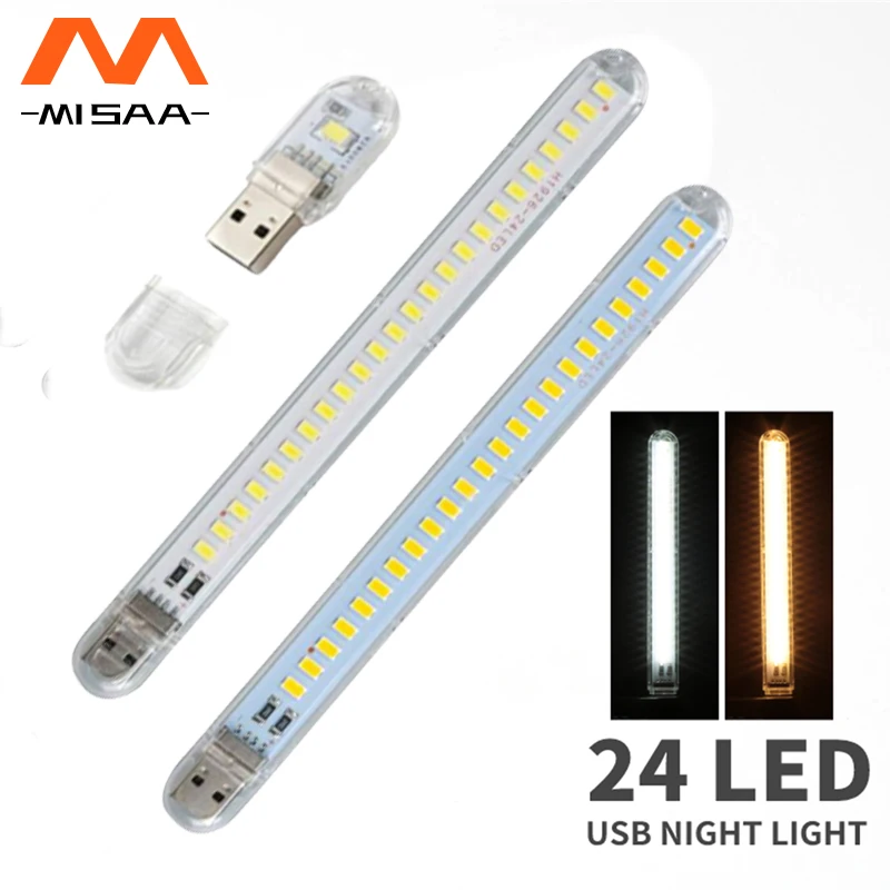 Mini luces LED USB para libros, luz Led Usb portátil, Ultra brillante R, carga de energía móvil, lámpara de noche USB, iluminación interior, luz nocturna