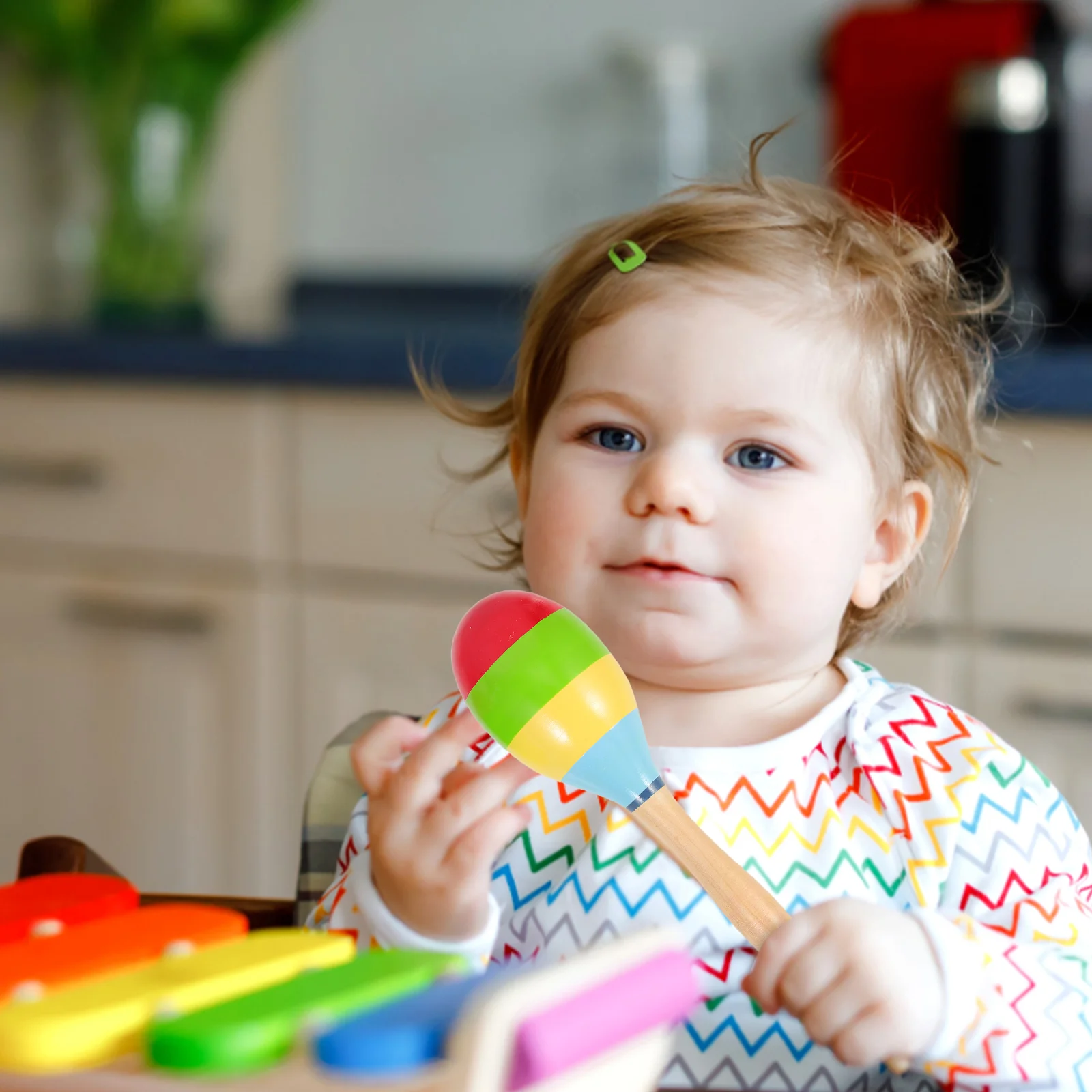 2-delige muziekinstrumenten Maracas zandhamer speelgoed interactief kinderspeelgoed percussie uitvoerende baby