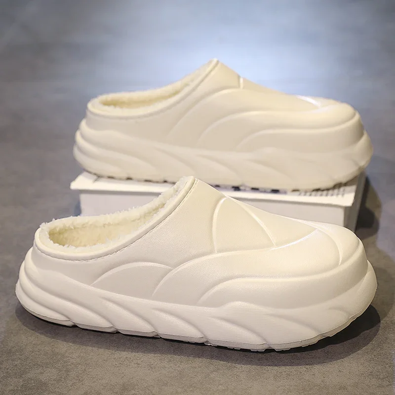 

Зимние плюшевые женские тапочки, домашние сандалии унисекс, женская домашняя обувь на плоской подошве, мужская модная обувь высокого качества, нескользящая обувь на толстой подошве