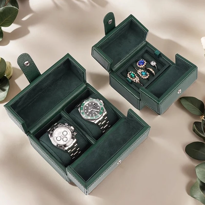

Leather Watch Box Portable Luxury Watch Storage Box Men's Wrist Watches Travel Home Decor Watches Boxes Give Gift Display Case