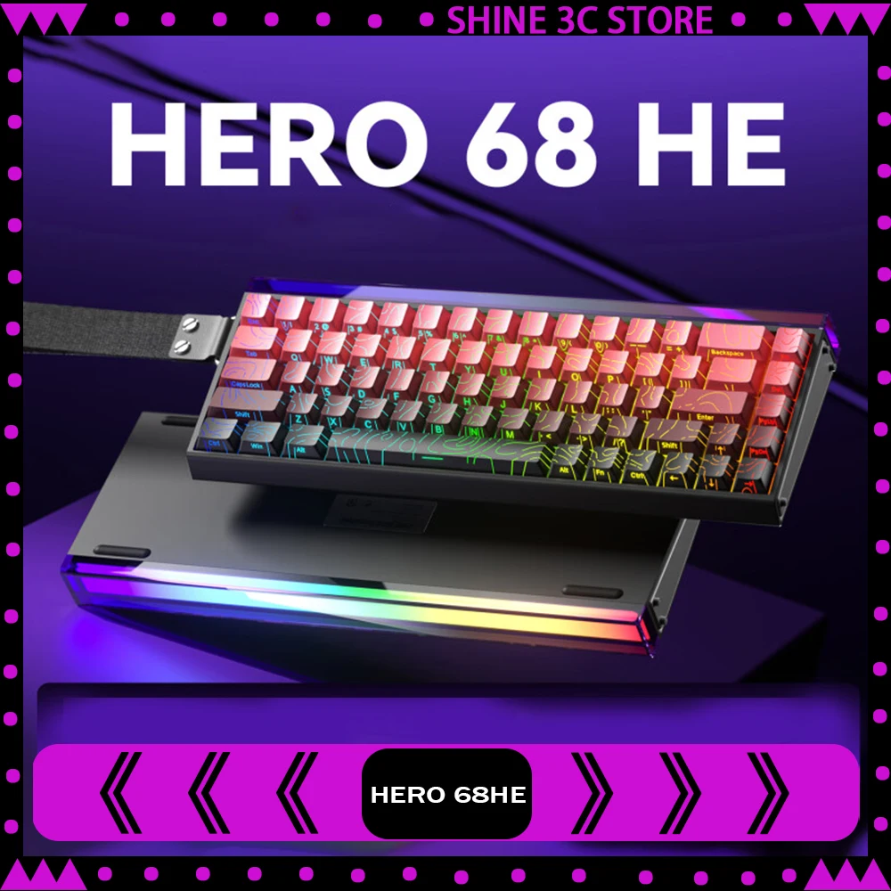 

AULA HERO 68HE Magenetic Switch Mechanical Keyboard 8000Hz Wired Keyboard Customized 0.01RT Gaming Keyboards PC Accessories