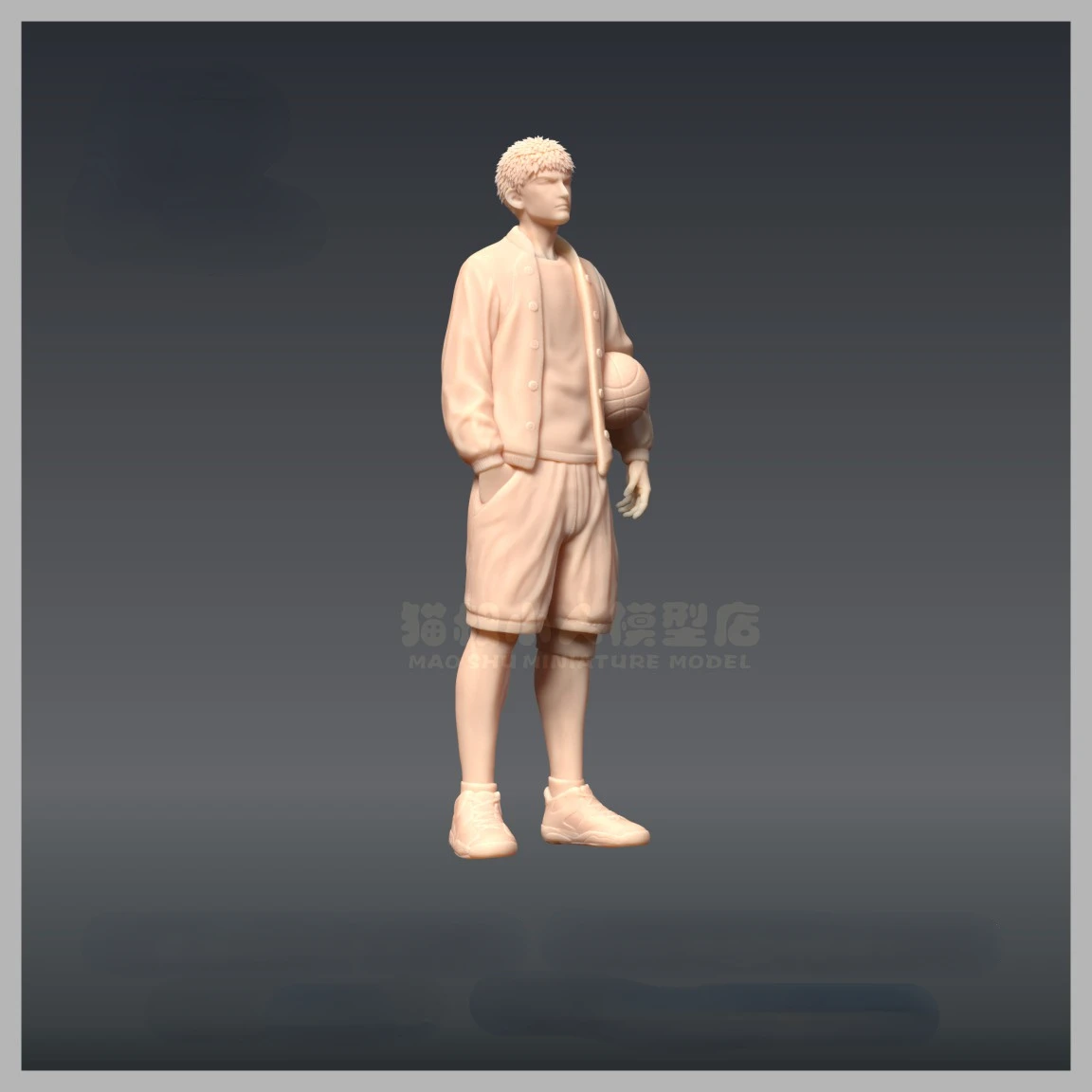 Anime peripheral figure SLAM DUNK Mitsui Hisashi 1:43/Other size Resin white model GK Colorless model Classic hand do