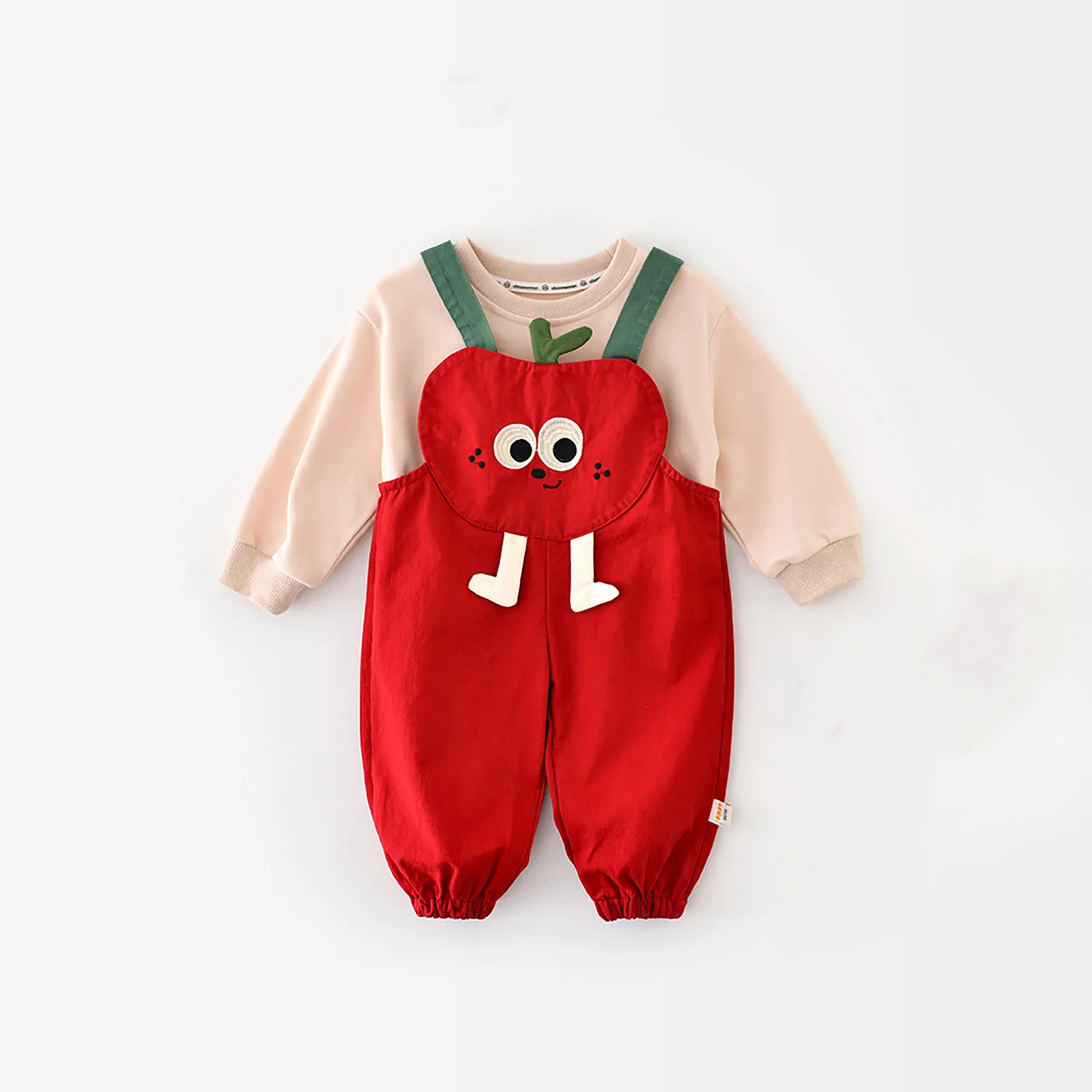 Kids Baby Girls' Autumn Clothes Set Cartoon Hoodie Tops Suspenders Pants Toddler Girls Cute Spring And Autumn Two Piece Sets