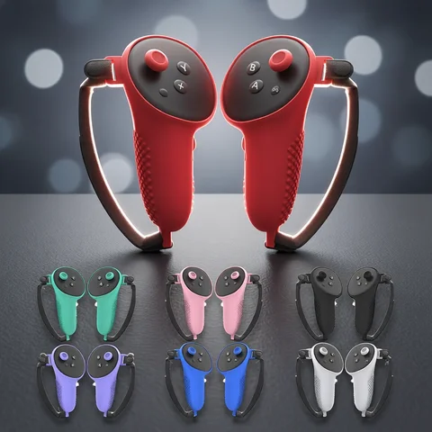 VR Controller Silicone Protective Cover Handle Grip Shell Full Protective For Meta Quest 3 VR Accessories