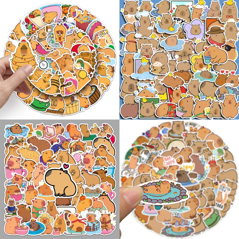 50pcs Capybara Stickers Graffiti Sticker Waterproof Decals For DIY Skateboard  Kids Toy Choice For Halloween, Christmas Gifts