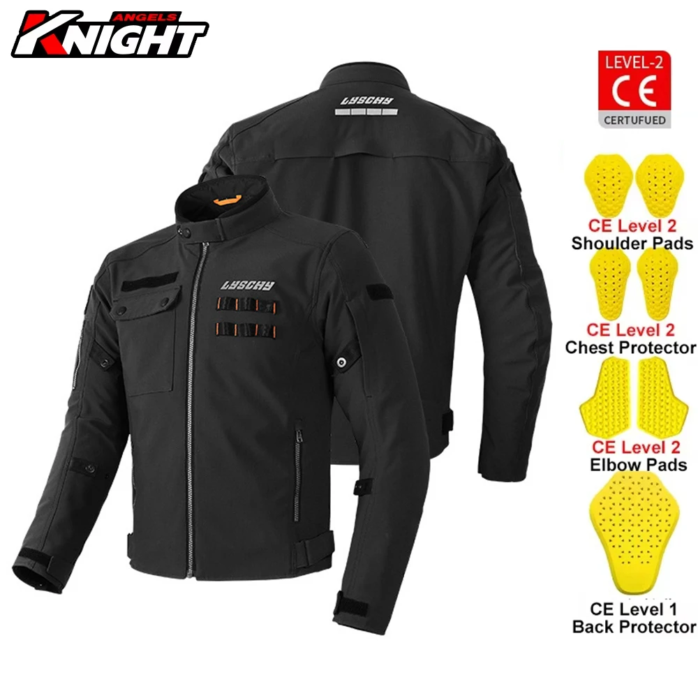 

Motorcycle Jacket Waterproof Wear Resistant Removable Liner Keep Warm Motocross Jacket Built-in CE Level-2 Pads Four Seasons
