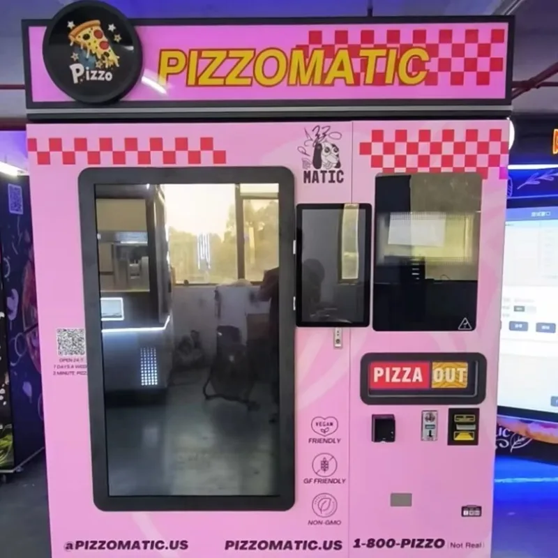 Customized Smart Automatic Pizza Vending Machine Fully Automatic Remote Monitoring Multiple Payment Options