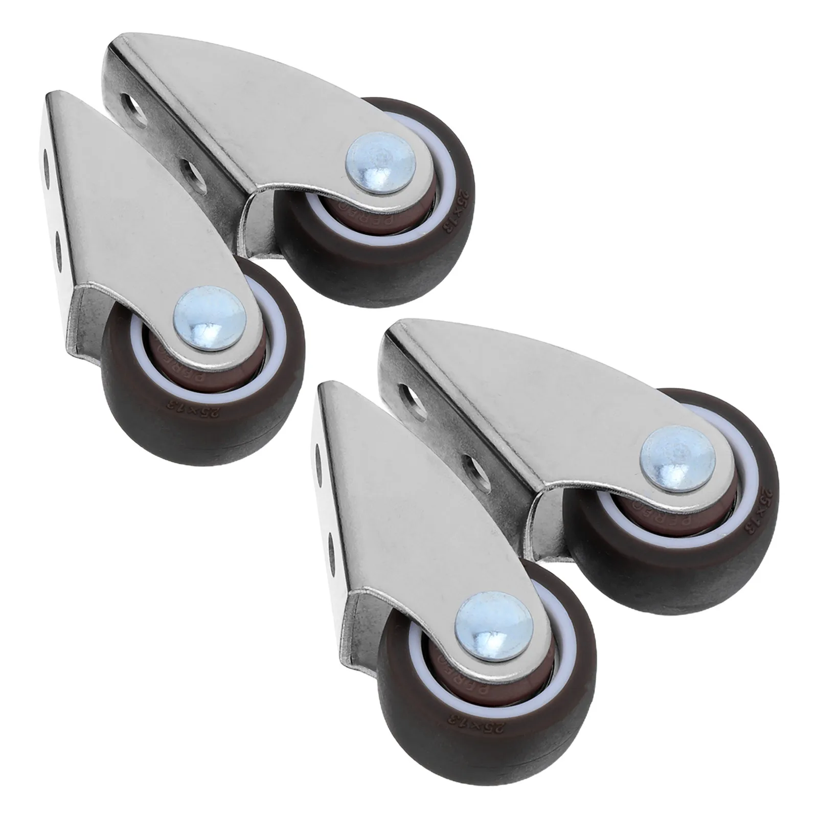 4Pcs Silent Rubber Casters for Furniture Utility Cart Sliding Door Bottom Wheel Replacement Wardrobe Sliding Door Roller Tool