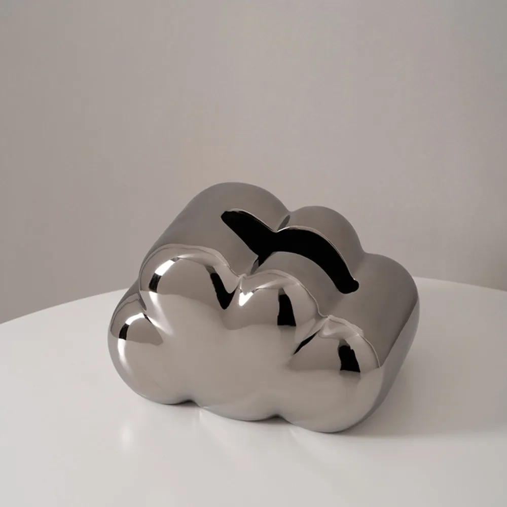 Ceramic Cloud Tissue Box Home Living Room Ceramic Paper Box Desktop Luxury High-end Napkin Box Home Decoration Accessories