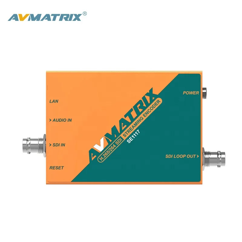 Avmatrix SE1117 Full HD SDI Metal Audio Video Encoder Via Network IP Live Streaming on Platforms Like Facebook YouTube Twitch