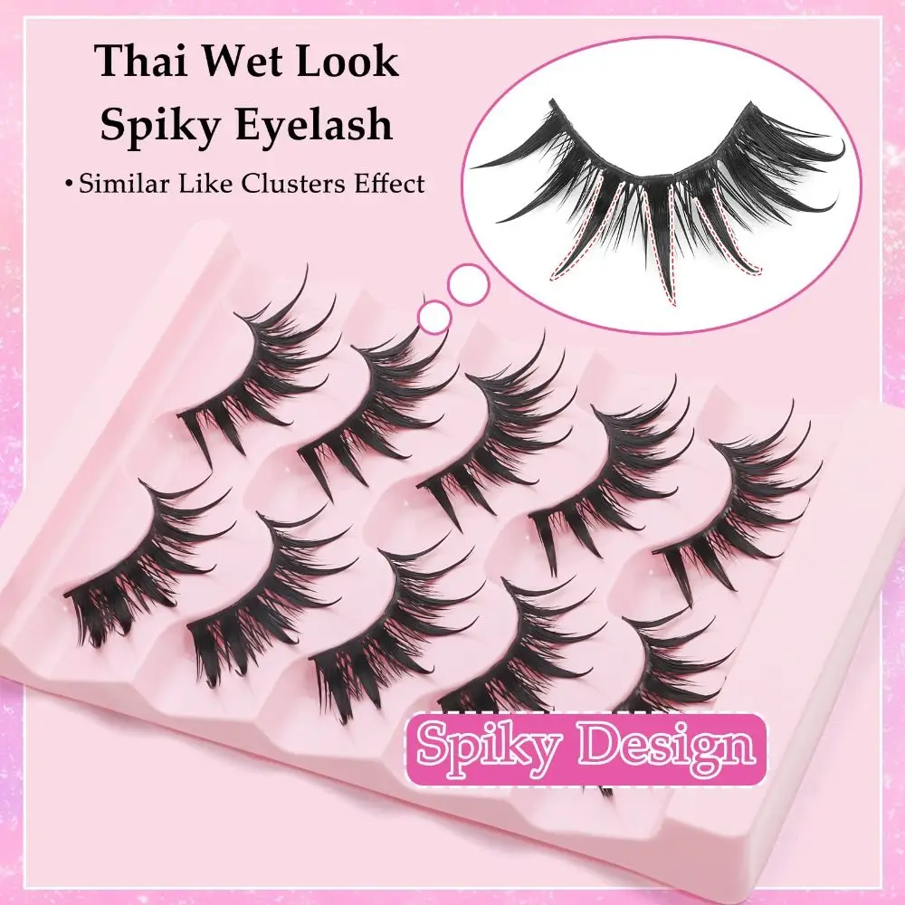 Wispy Fluffy False Eyelashes Soft Band Handmade Craft 3D Faux Mink Eyelashes Reusable Thick Long Eye Makeup Tools