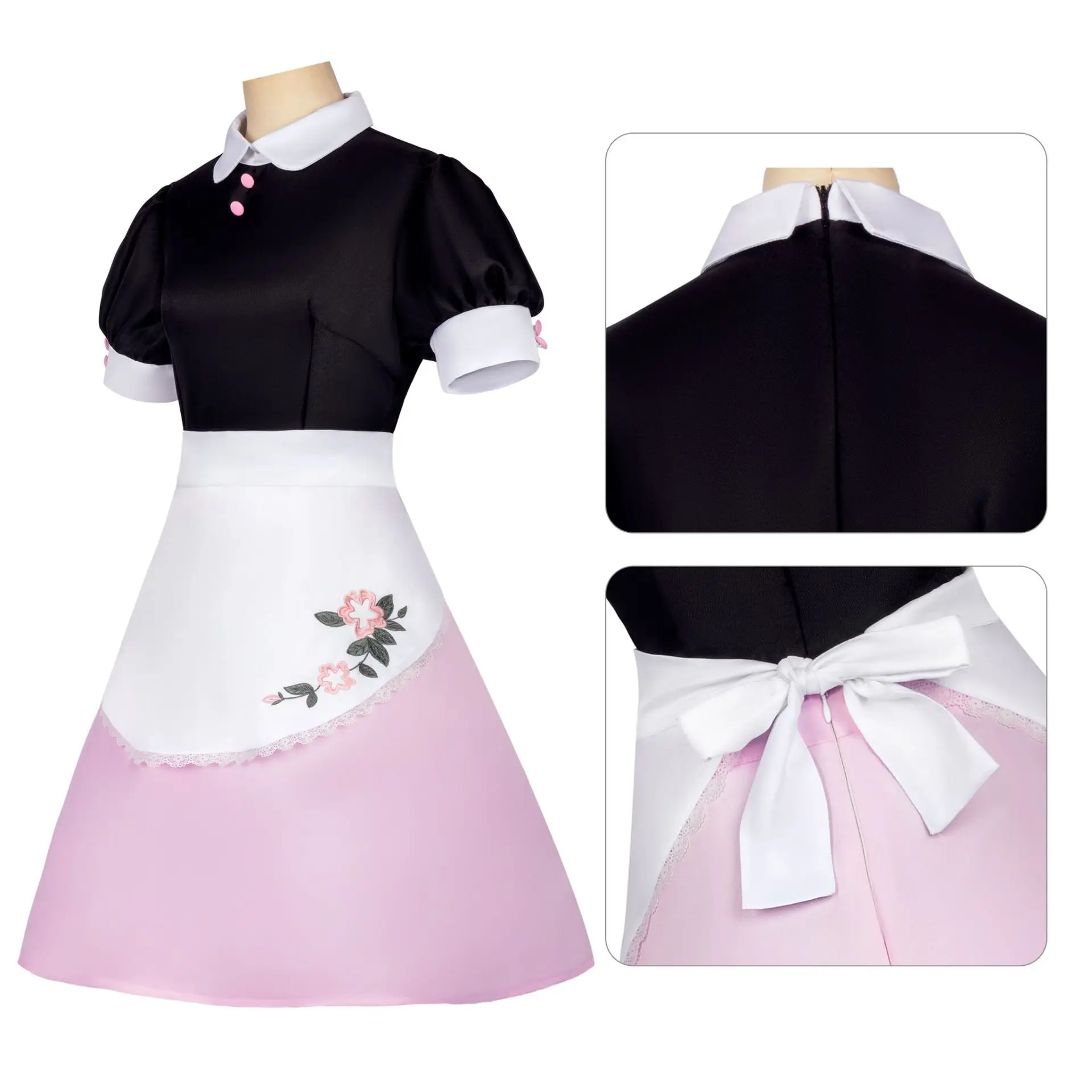 أزياء دونكين تشنغ التأثيرية معجزة S6 مارينيت كلاومي فتاة شعر مستعار فستان الخادمة بدلة النساء حفلة الهالوين أنيمي الحدث لعب الأدوار