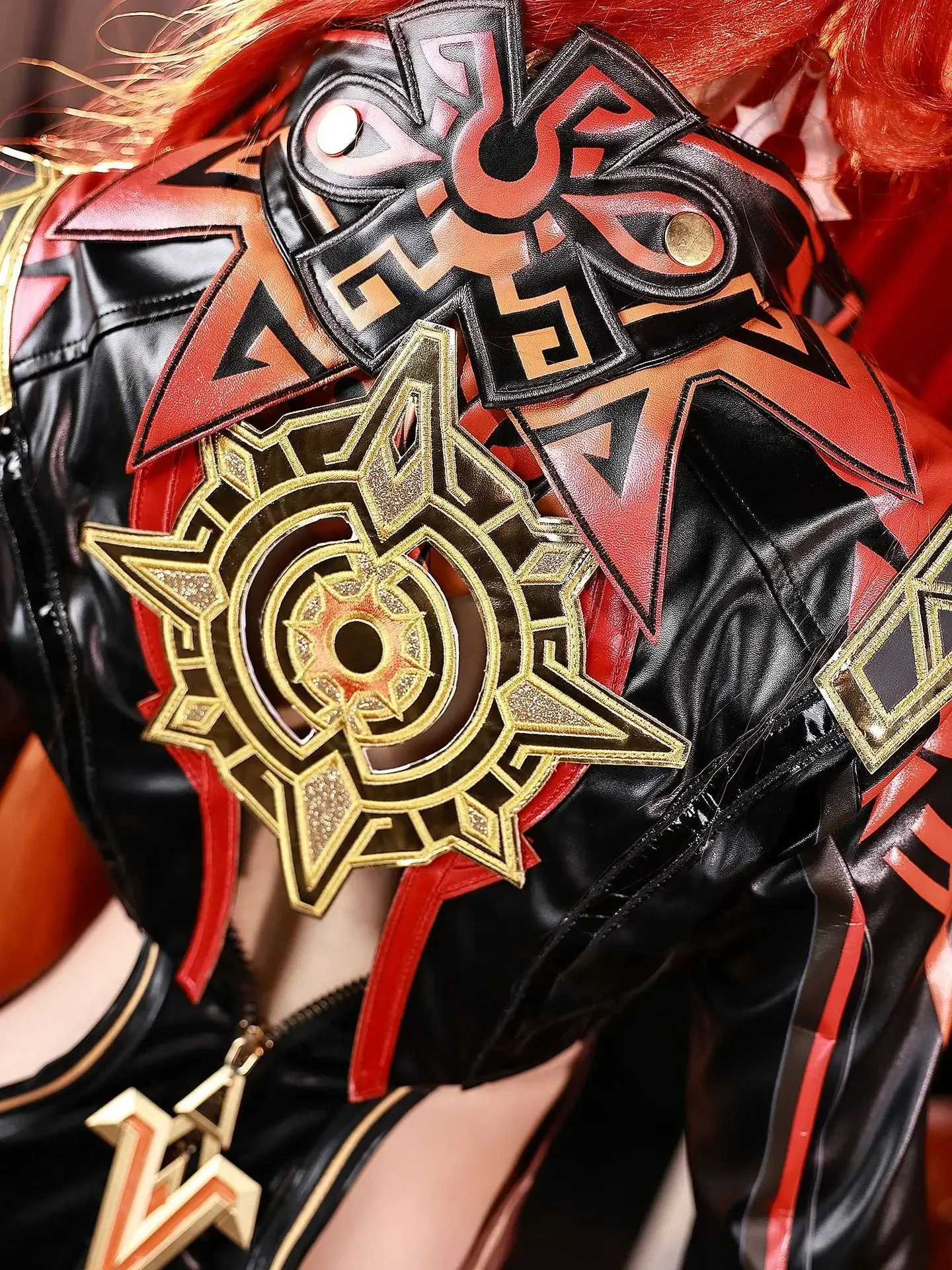 【Wetrose】In Stock SSR Mavuika Cosplay Costume Genshin Impact Leather Body Suit Full Set Wig Halloween Xmas