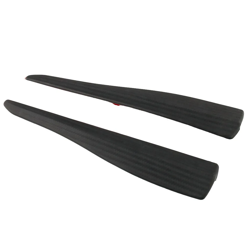 

2pcs Car Anti-Scratch Strip Bumper Protector PVC Guard Black Auto Body Door Decoration Flame Resistant Electrical Insulation