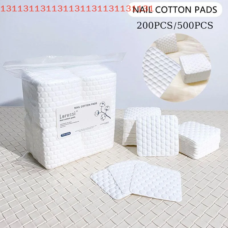 200/500 pezzi tampone di cotone per unghie rimozione smalto gel pulito tovaglioli per manicure salviette senza pelucchi detergente in cotone tamponi di carta strumento per vernici