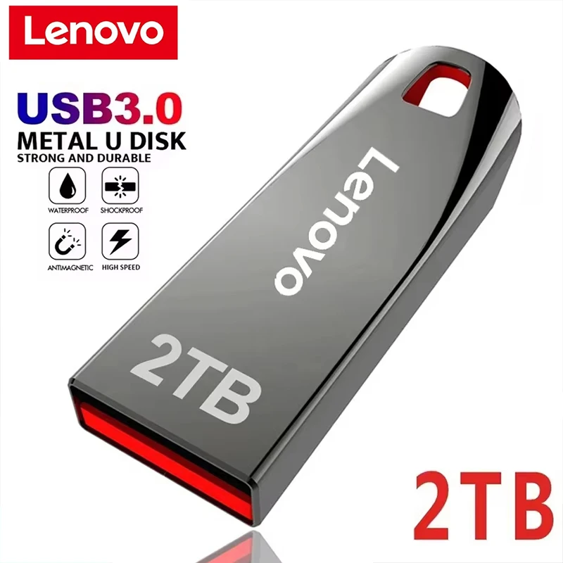 Lenovo 2TB Metal Flash Drives USB 3.0 High Speed Pendrive 1TB 256GB 512GB Portable Usb Drive Waterproof Memoria Usb Flash Disk