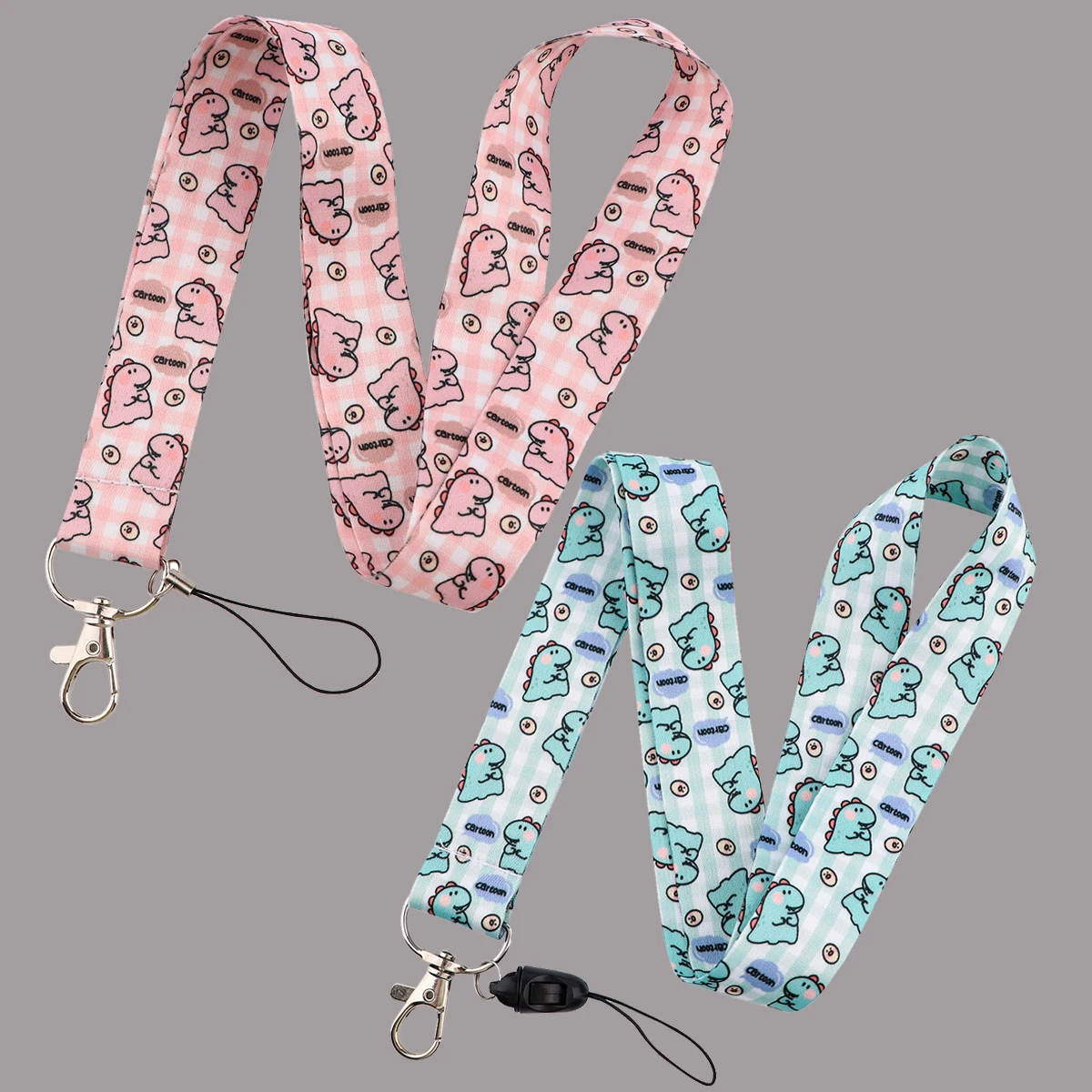 

Cute Little Dinosaur Lanyards For Key Neck Strap Gym Keychain Cell Phone Key Holder Hanging Rope Keyrings Accessories Gifts