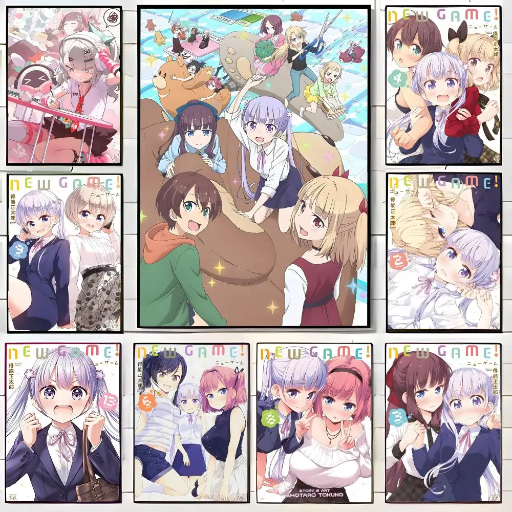 Cheerful Workplace Anime N-New Game Poster Wall Art Print Decorative Mural Home Decor Gift Unframed