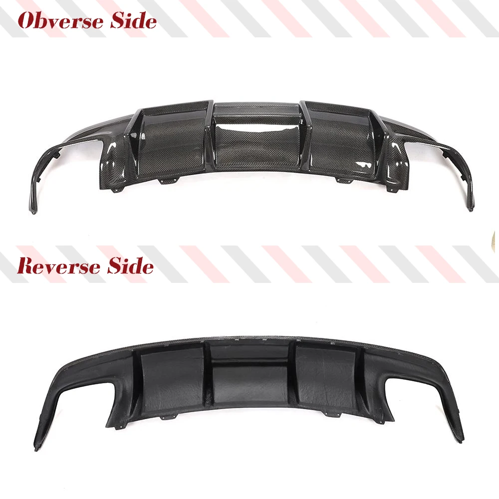 Car Rear Bumper Diffuser for Mercedes-Benz CLA Class C117 W117 Sport CLA45 AMG 2016 - 2019 Carbon Fiber / FRP