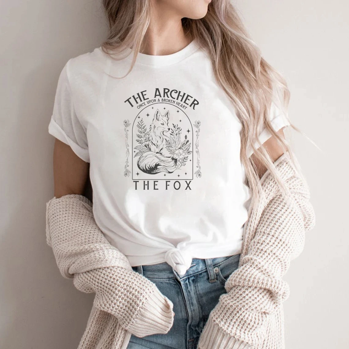 The Archer And The Fox T-shirt Once Upon A Broken Heart Crew Neck Shirt Fantasy Books Jumper Reader Shirt Bookish Shirt Bookworm