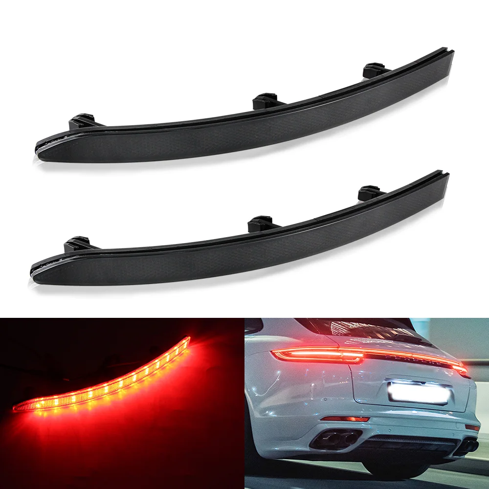 

2PCS LED Rear Bumper Reflector Light For Volkswagen Tiguan 2008-2016 OEM#N0945105 Car VW Rear Stop Brake Signal Lamp Taillight
