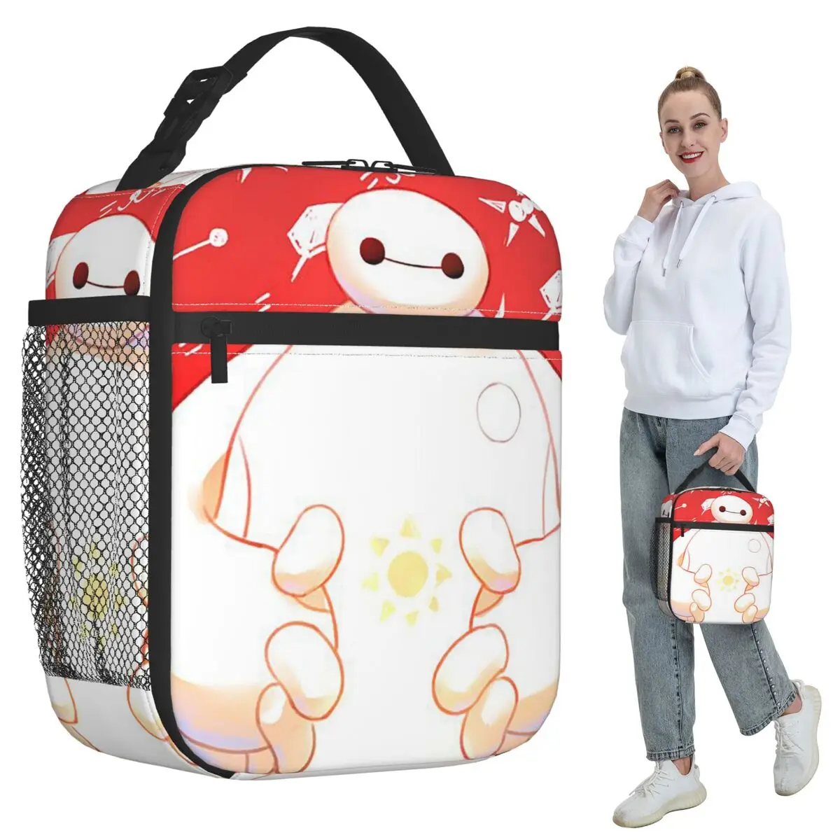 

Big Hero 6 Cartoon Insulated Lunch Bag for Kids School Cooler Thermal Food Box Tote Portable Lunch Boxes Container
