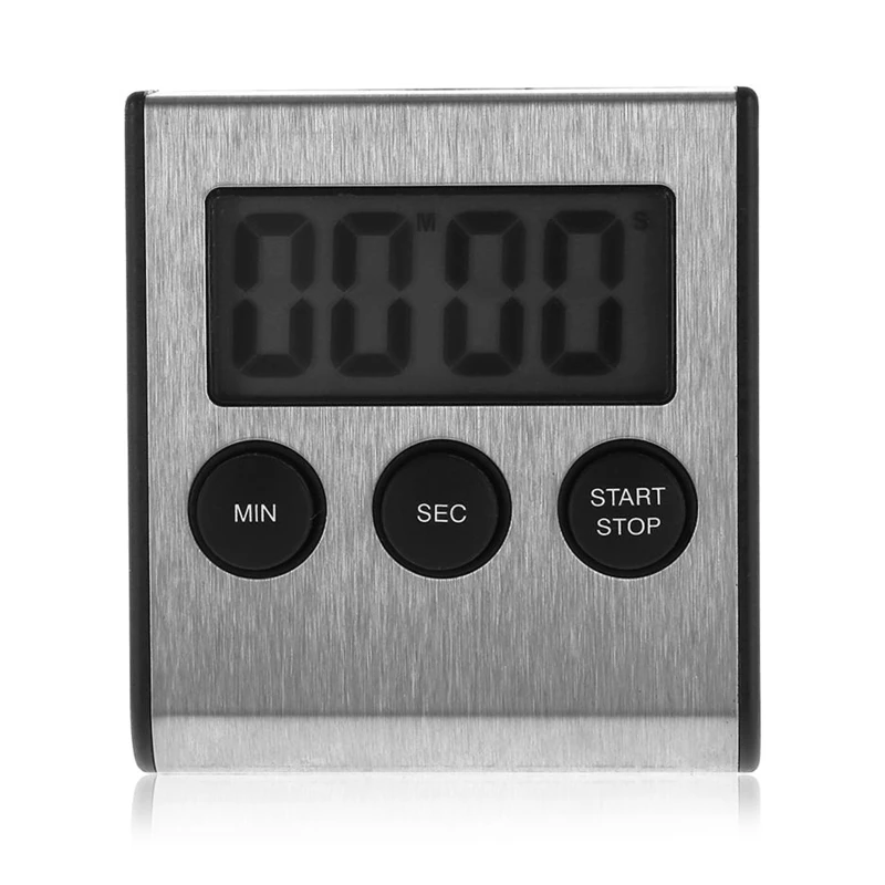

Digital Mini Kitchen Timer Alarm Clock Cooking Timer for Cooking Study Sports Meeting Parking Steel Dropship