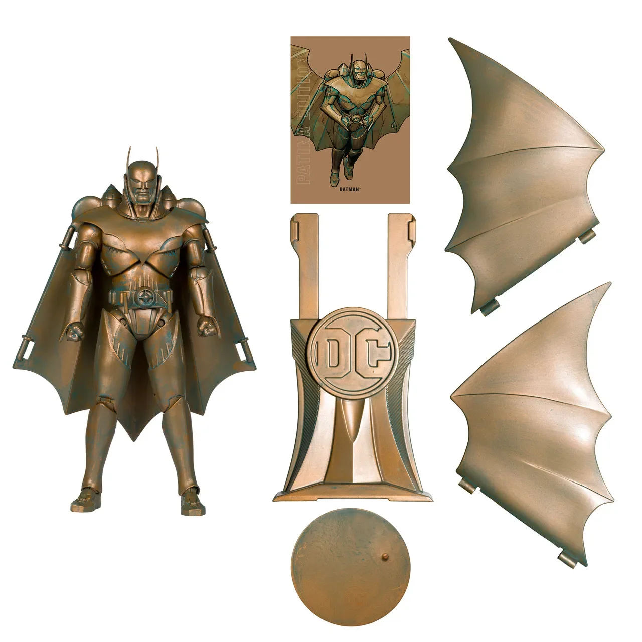 McFarland Armored Batman Kingdom Come Bronze Gold Label 7 Inch Movable Action Figure Model Toys Ornaments Statues Collectible