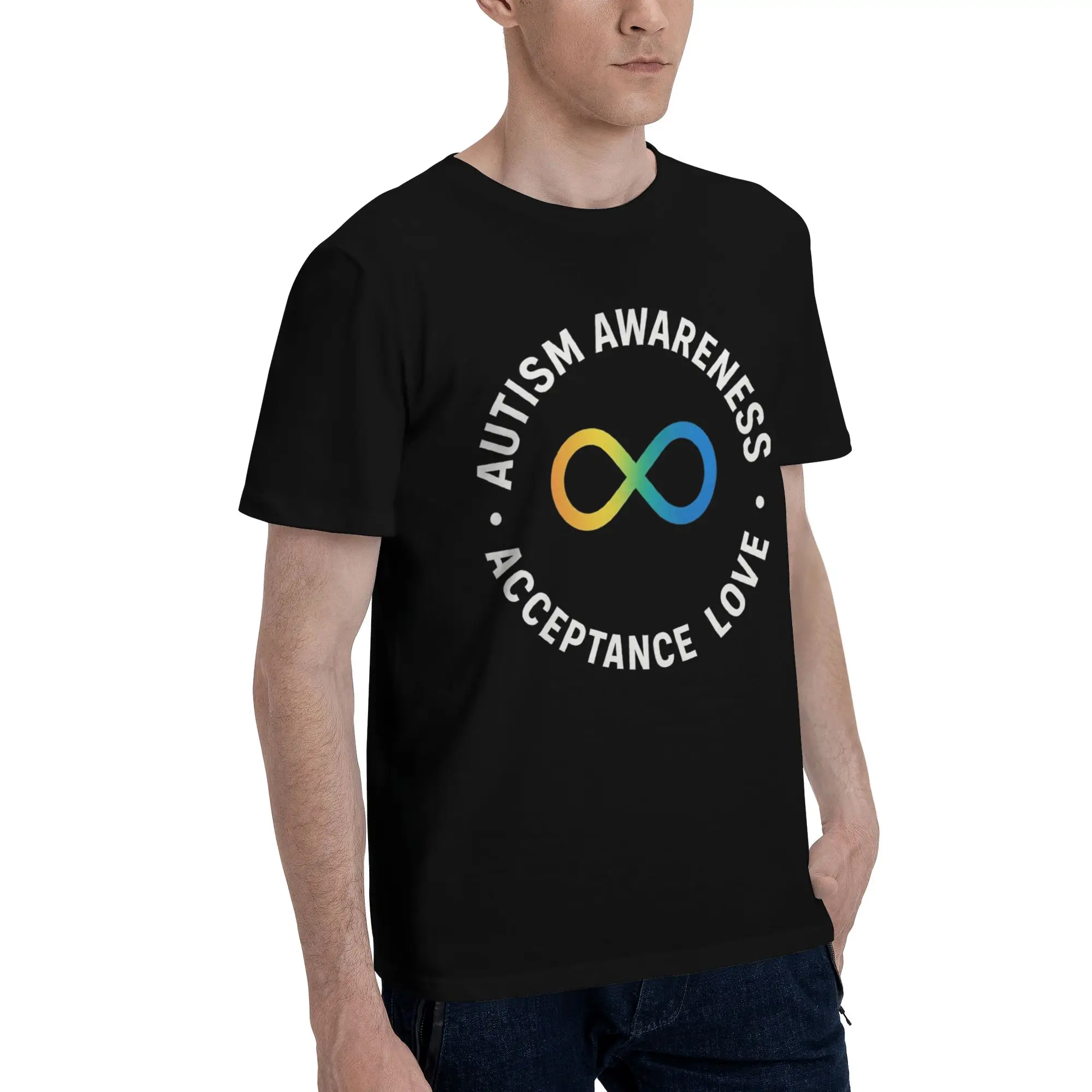 Autism Awareness Respect Love Support  Graphic T Shirt Men Women  Cotton  Tee Shirt Clothing