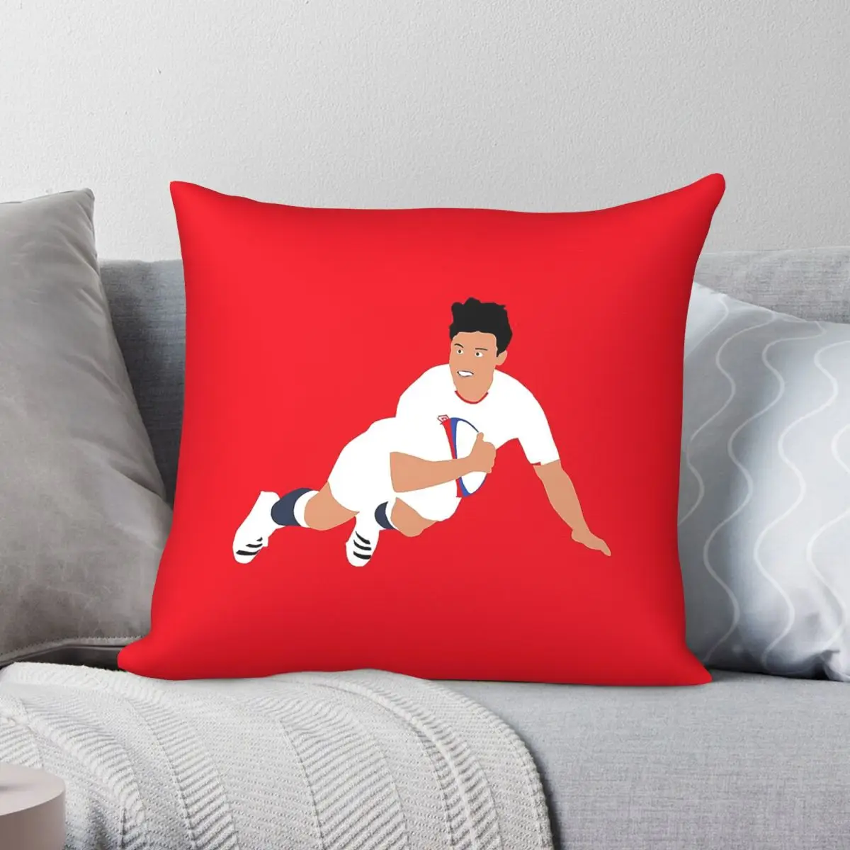 Marcus Smith Try Rugby Union Square Pillowcase Polyester Linen Velvet Pattern Decor Throw Pillow Case Sofa Cushion Cover 45x45