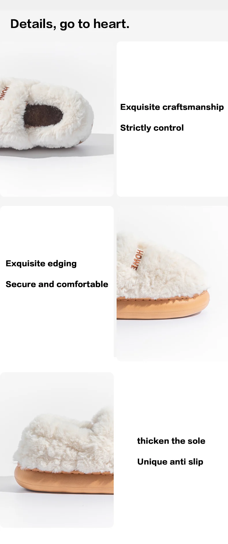 Winter-Wärme-Pantoffeln für Damen und Herren, 4 cm dicke Plattform, Cloud-Slides, flauschige Kunstfell-Plüschschuhe, weiche Sohle für den Innenbereich, Schlafzimmer-Mules. – Detail 13