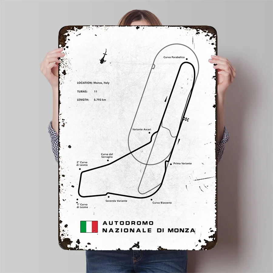 monza-circuit-metal-poster-f1-track-art-italia-racing-decor-para-garage-man-cave-gift