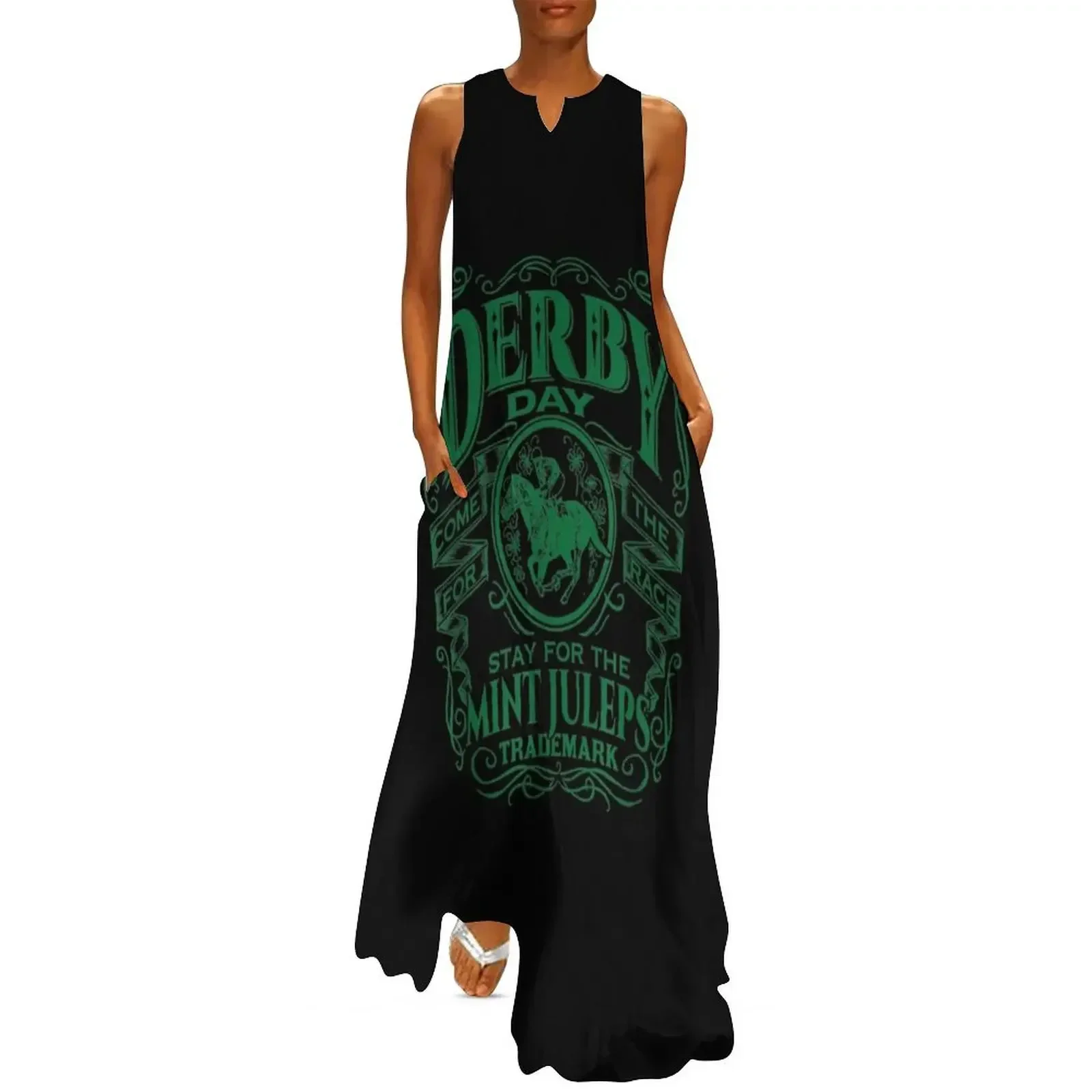

Funny Derby Day and mint juleps, Kentucky horse racing Long Dress dress for women Dress