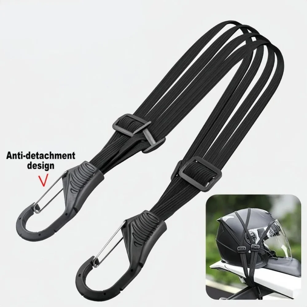

Motorcycle Luggage Strap Universal Elastic Suitcase with Safety Hook-Versatile Helmet Mesh Gear Transport Durable Sleek