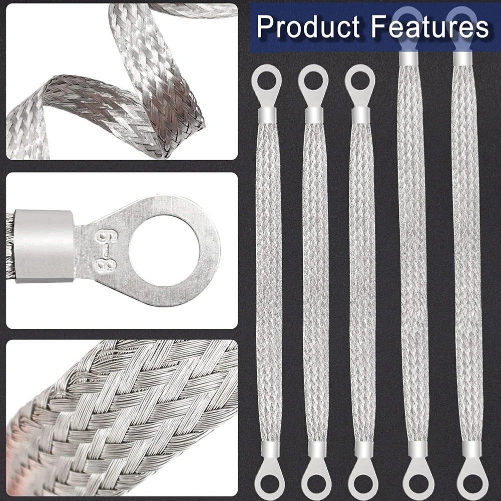 25.4cm/10inch Ground Strap Ground Strap 33cm/12.99 Inch 62A Current Silver Fitment Fitment 25.4cm/10inch Ground