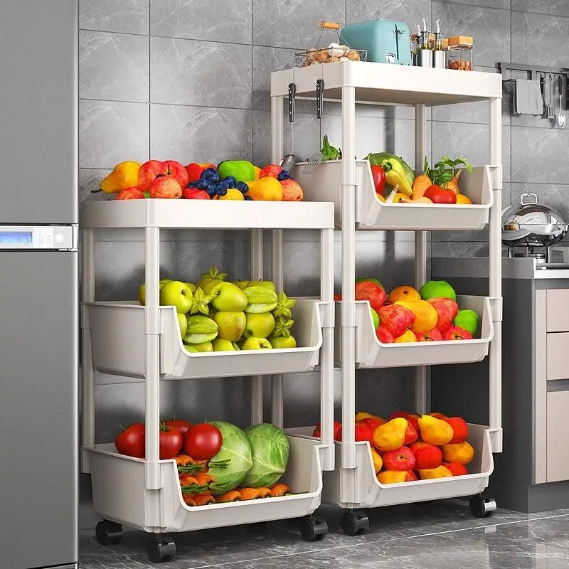 이동식 선반 어린이 장난감 보관 트롤리, 다층 스낵 보관 캐비닛, 침실 바닥 간단한 책장