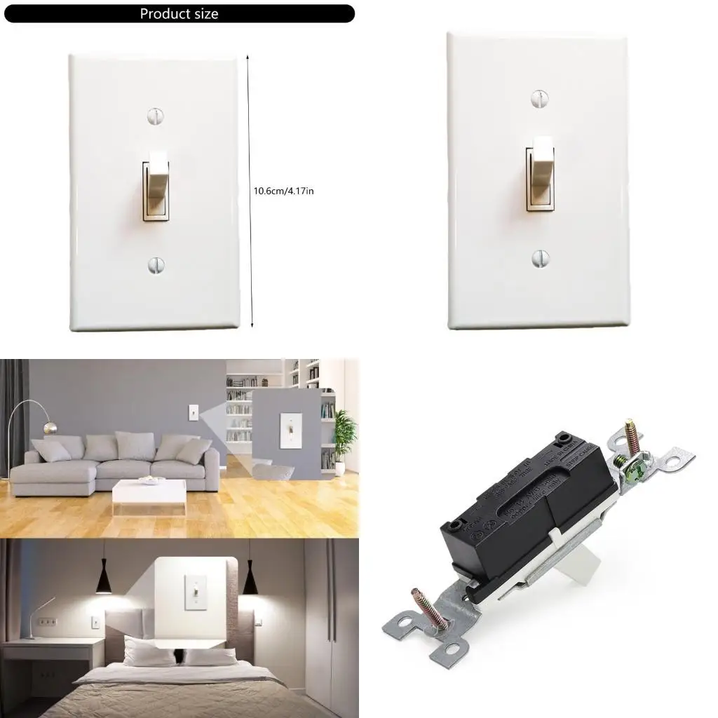 

Y1UD Modern Toggle Dimmer Switches with Smooth Flickers Easy Lighting for Household Use