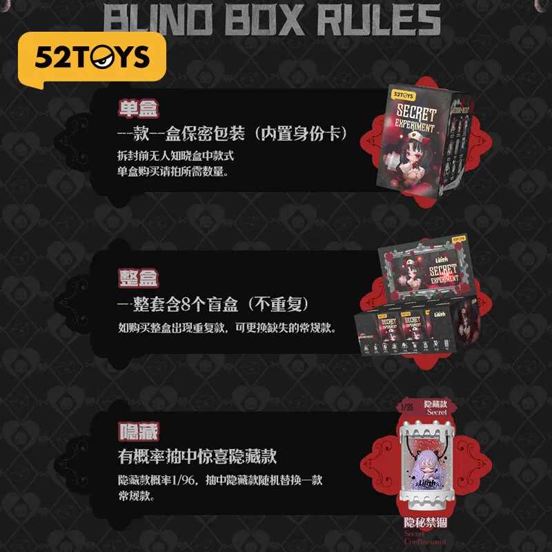 Аутентичная серия секретных экспериментов Lilith S3, слепая коробка, переплетение, темное украшение для рабочего стола, детский модный специальный подарок