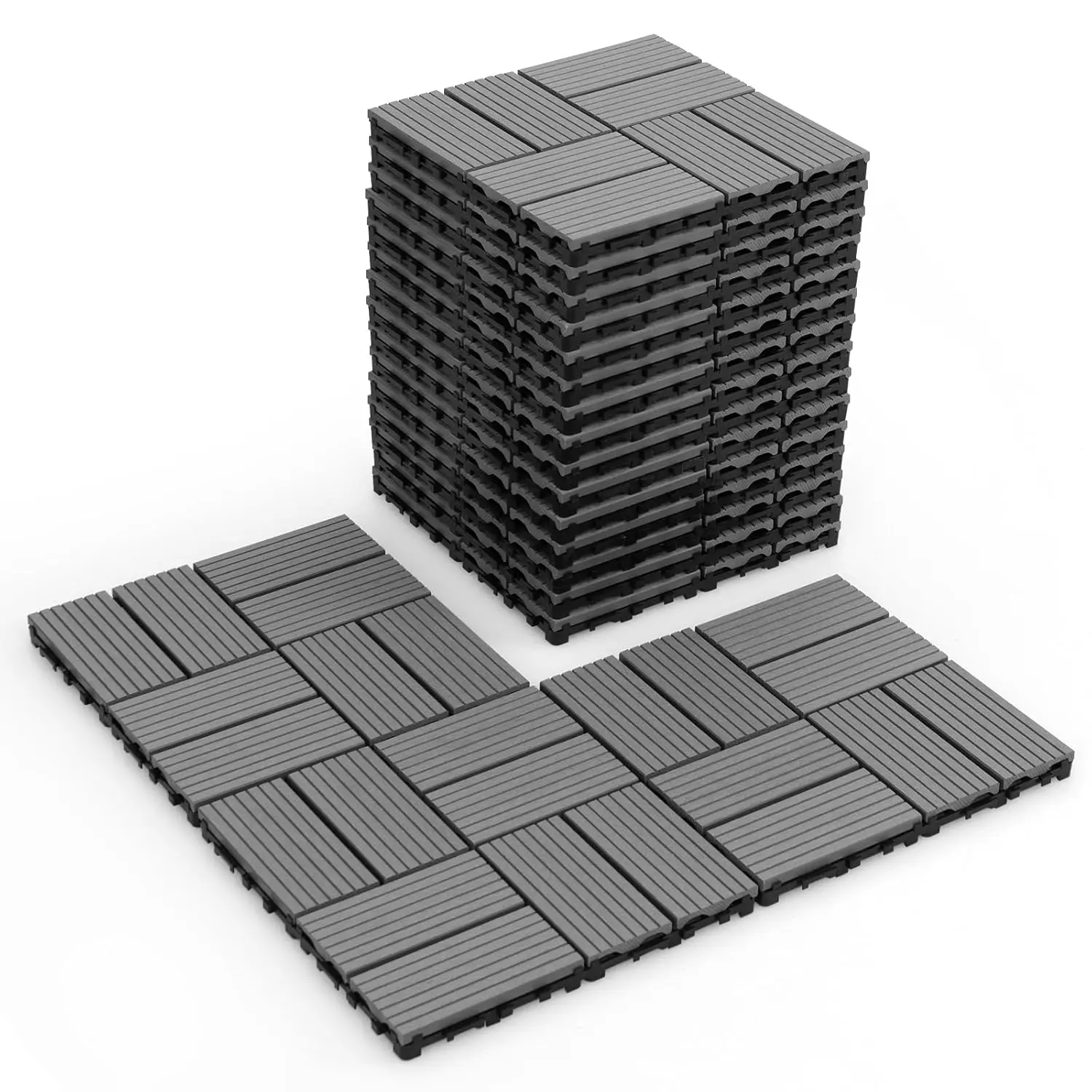 Giantex 18 Pcs Interlocking Deck Tiles - 12