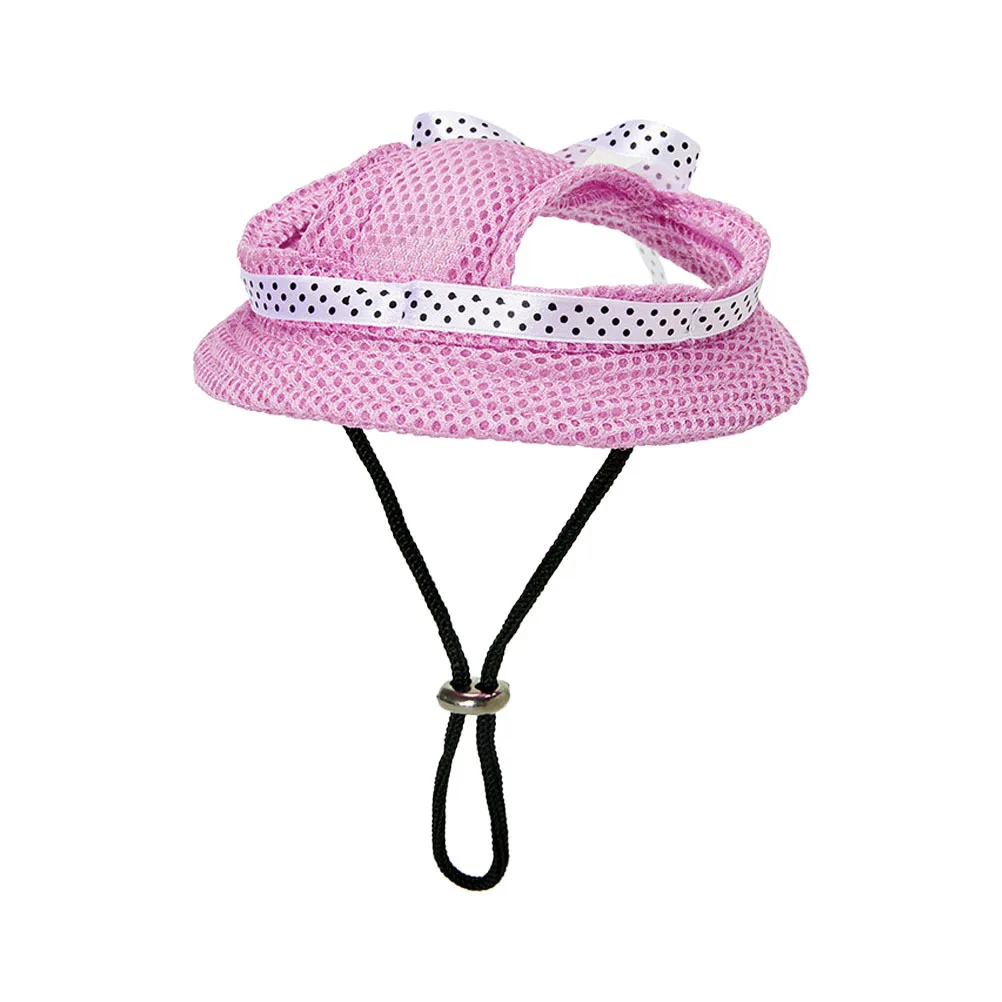 

Pet Hat Creative Sun Protection Hat Adjustable Strap Ear Holes Breathable Puppy Headwear for Outdoor Play and
