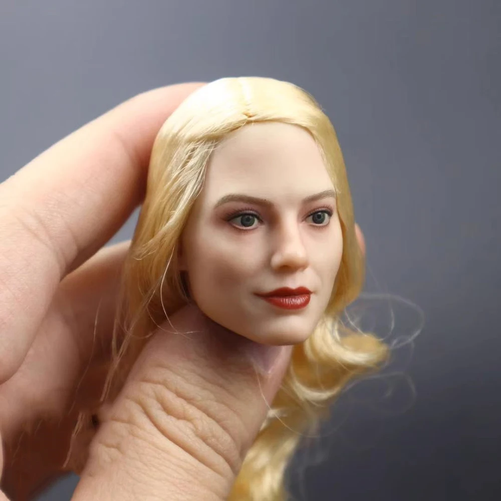 1/6e Vrouwelijke Head Sculpt Carving met Lang Haar Speelgoed Model Voor 12 "TBL PH Action Figure Scène Component DIY