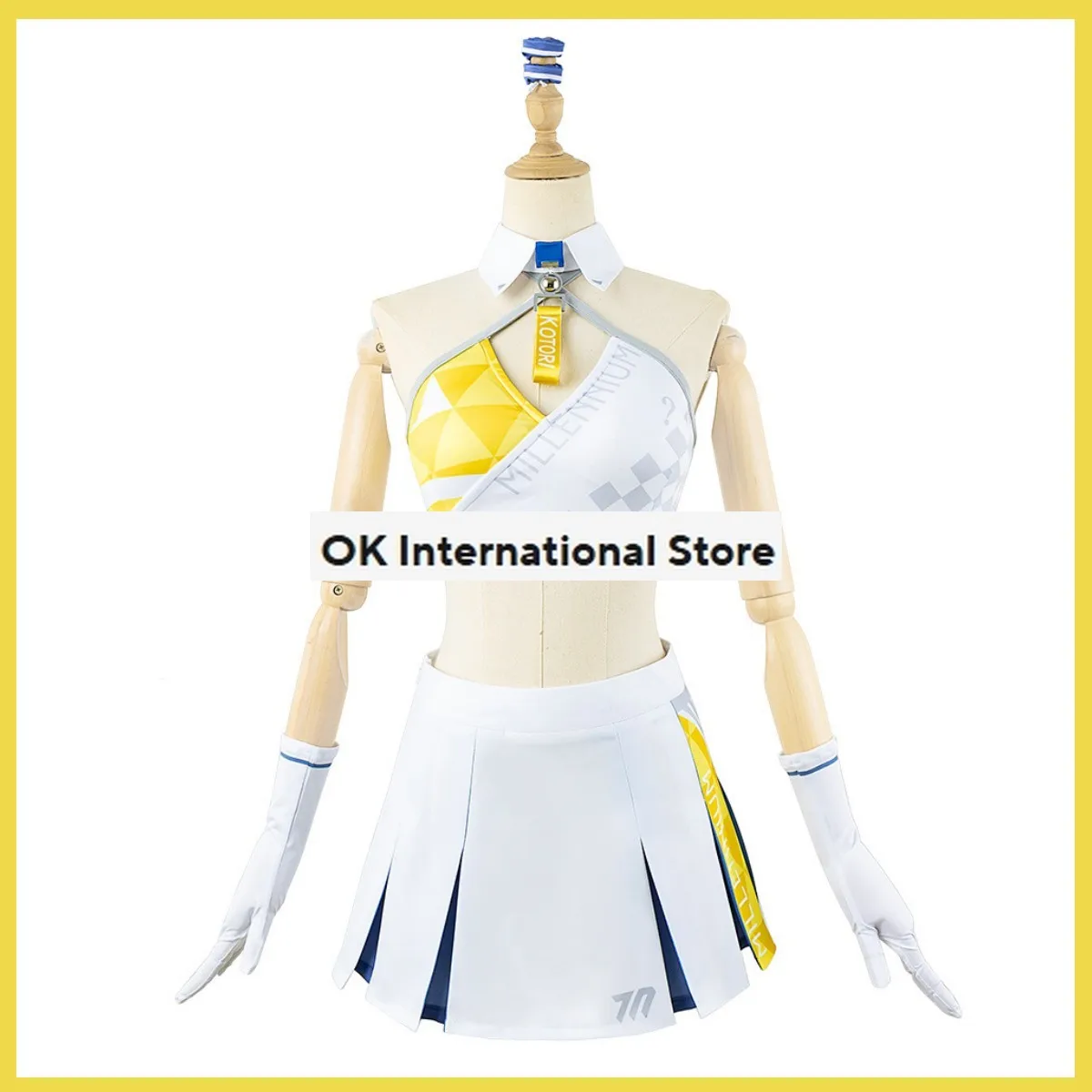 Anime Game Blue Archief Toyomi Kotori Cosplay Kostuum Atletische Kleding Cheerleading Rok Volwassen Vrouw Sexy Mooie Gymnastiek Pak