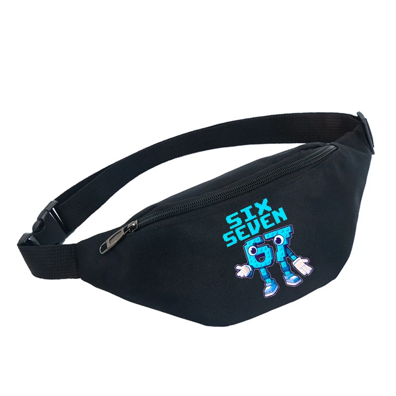 Cartoon Funny Six Seven Adult Man Chest Pack Anime 67 Number  Merch Waist Bag Waterproof Running Sports Casual Crossbody Bags