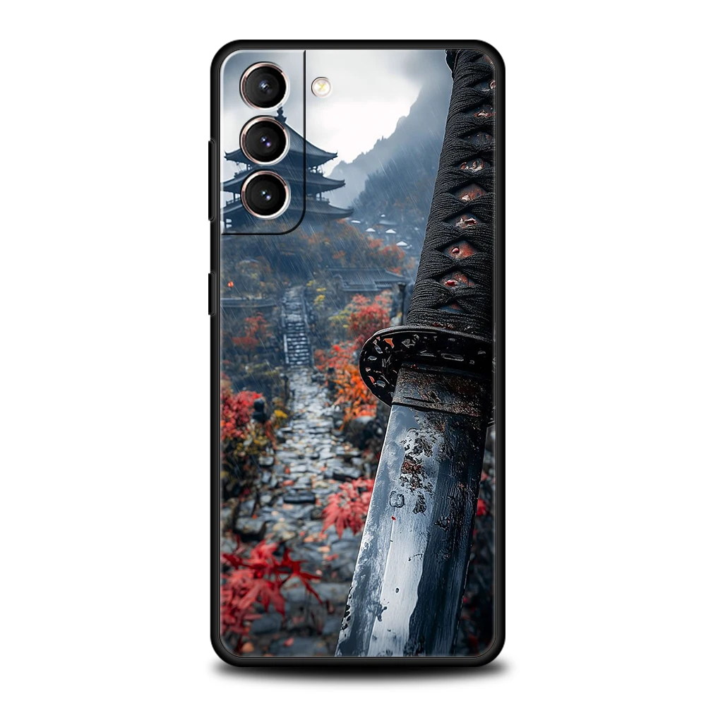 Coque de téléphone samouraï Hannya Mask Ghost, étui souple en TPU pour Samsung Galaxy S25 S24 S23 S22 Ultra S20 S21 FE 5G S10 S9 Plus S10E