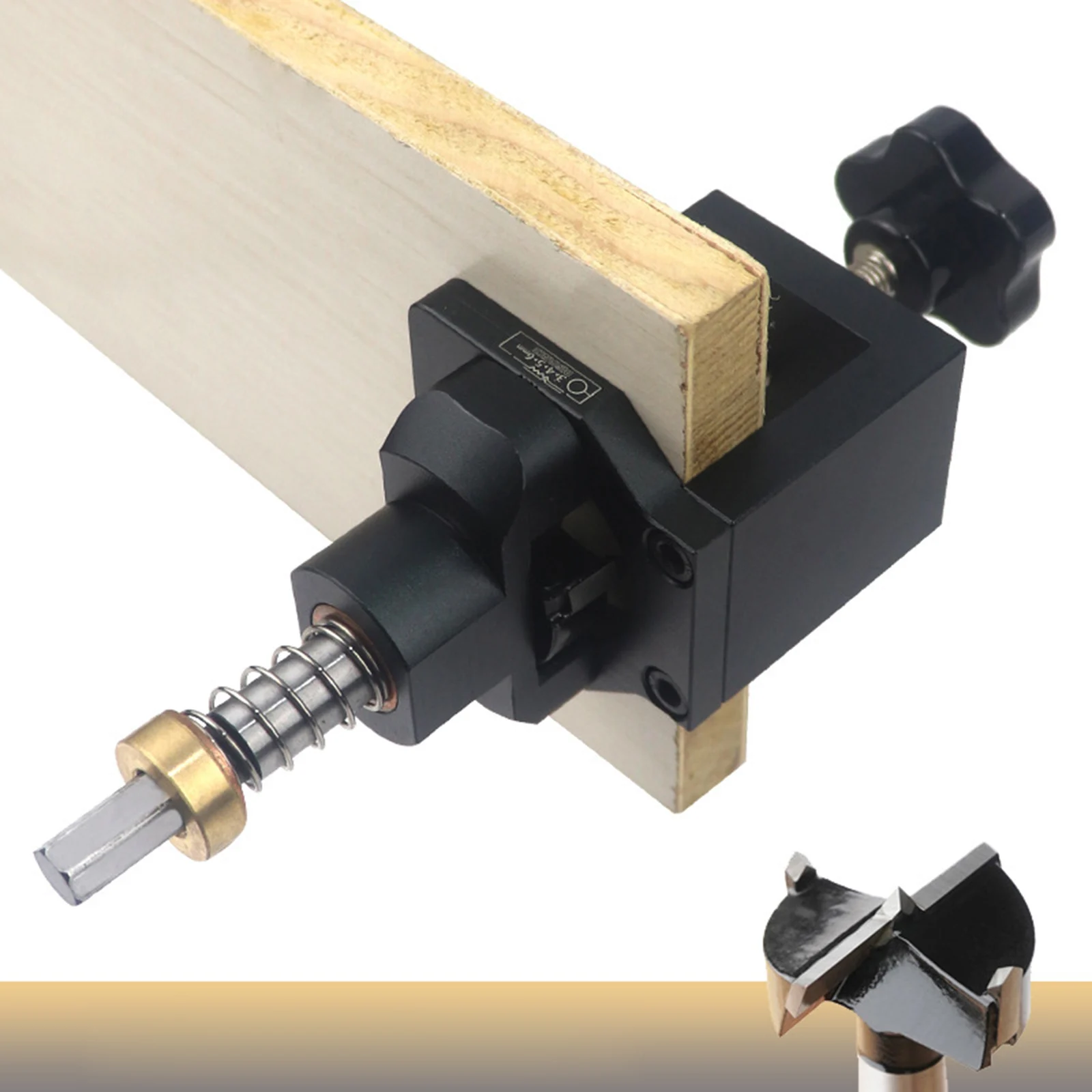 

Hinge Tool Aluminum Alloy Hole Drill Jig Guide for Door Installation Woodworking